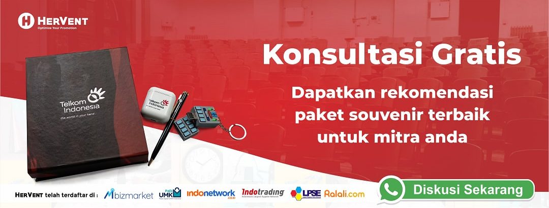 Desain Banner Web Paket Souvenir Hervent