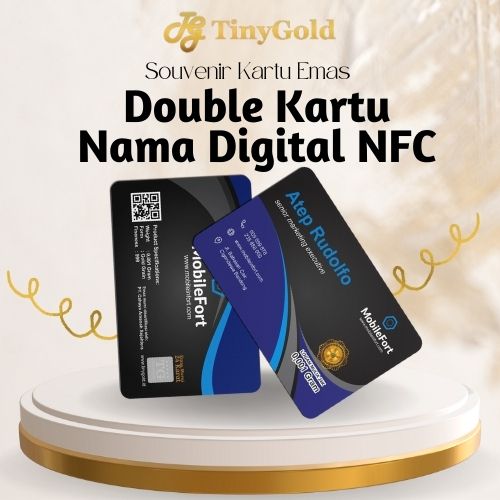 Kartu Emas Double Kartu Nama Digital NFC