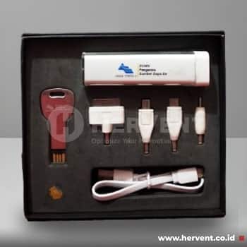 Paket souvenir kantor custom, flashdisk custom