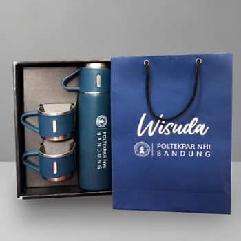 paket souvenir wisuda NHI, tumbler set custom, bingkisan souvenir