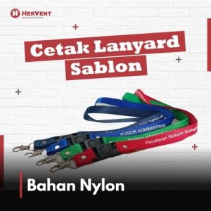 Cetak Lanyard Sablon - Bahan Nylon