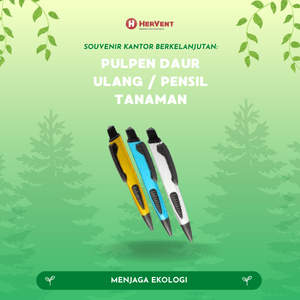 Pulpen daur ulang atau pensil tanaman