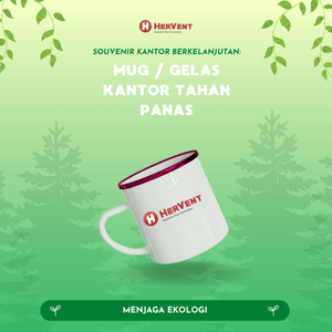 Mug gelas kantor tahan panas