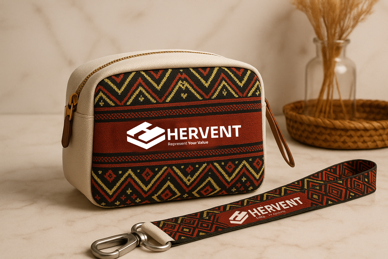 pouch dan lanyard desain lokal